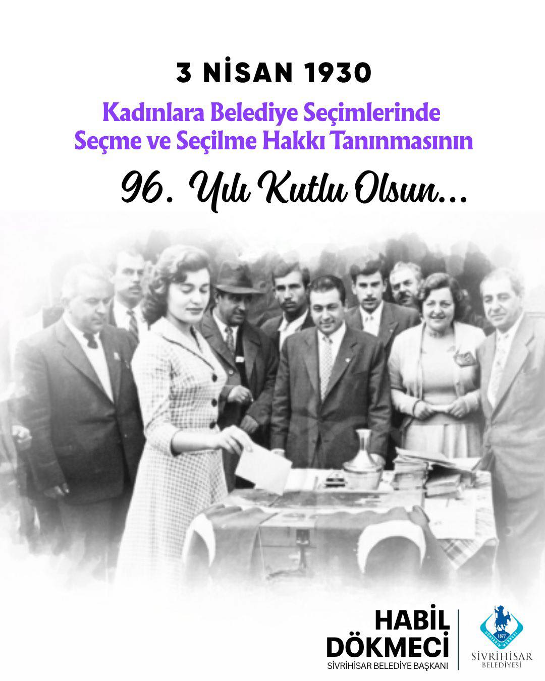 Kadınların seçme ve seçilme hakkına kavuştuğu bu anlamlı günün yıl dönümünü gururla kutluyoruz